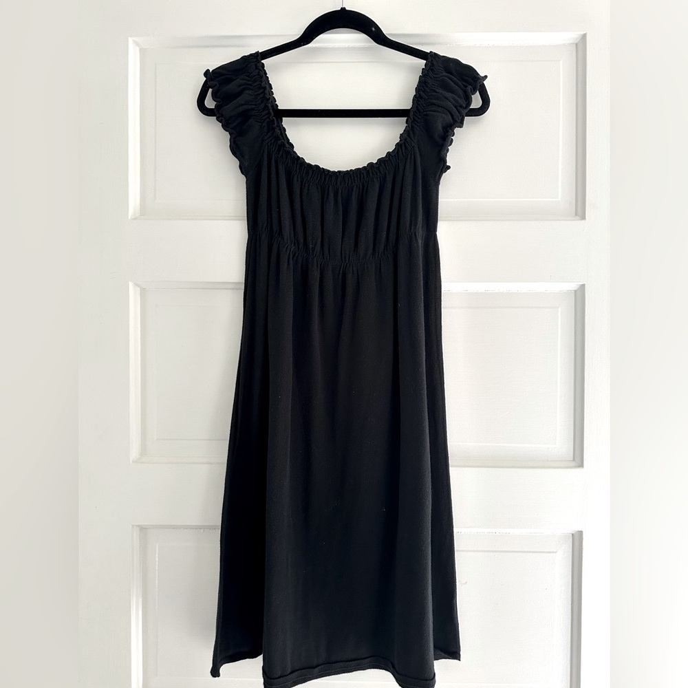 Mossimo Supply Co. knit cap sleeve midi dress in black